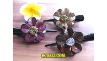 Leather Hair Accessories Clips Flower Design